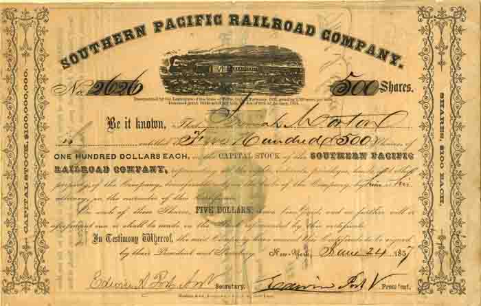 Southern Pacific Railroad Company - SOLD